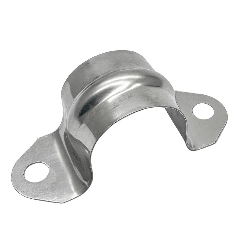 ZLYY 1/2inch Two Hole Strap U Bracket Stainless Steel Tube Strap Tension Clip Assortment Kit Heavy Duty Rigid Pipe Strap Clamp 50PCSï¼ˆ20mmï¼‰ - Image 1